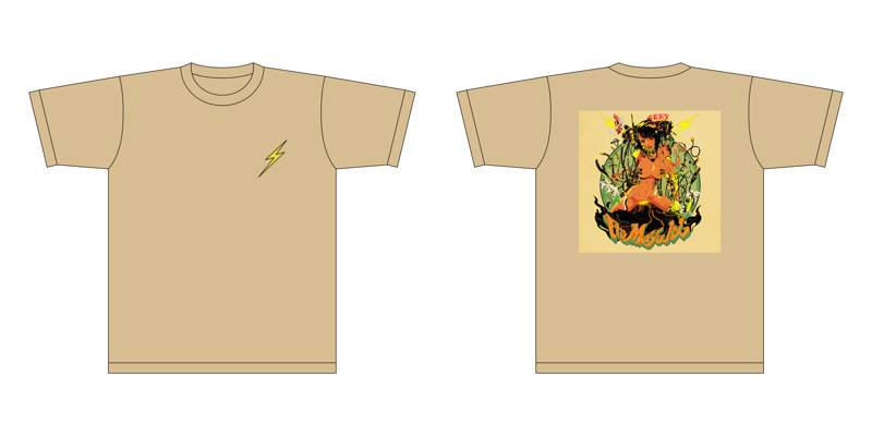 fig_0004466 【GODTAIL×伊藤舞雪】Thunder Patch × Backprint TEE BEIGE/Lサイズ