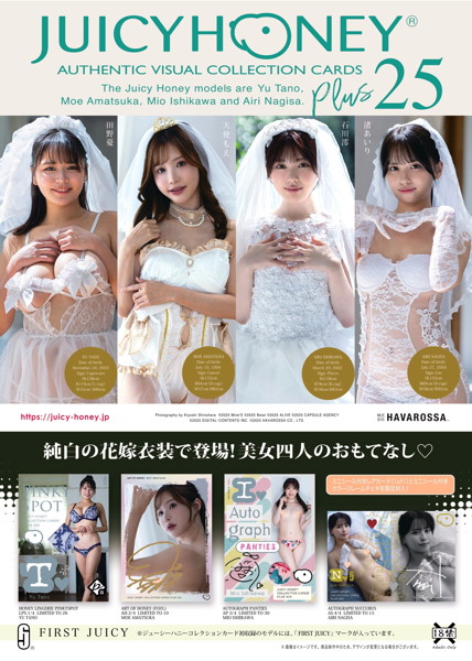 fig_2502071004091 AVC ジューシーハニーコレクションカード PLUS ＃25 （田野憂＆天使もえ＆石川澪＆渚あいり）