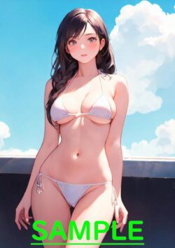 storeafi00368os3ooncihs A4サイズ （高画質）ポスター オリジナル アニメ キャラ 同人 水着