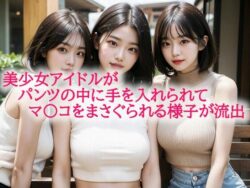 美少女アイドルがパンツの中に手を入れられてマ〇コをまさぐられる様子が流出 【d_583409】