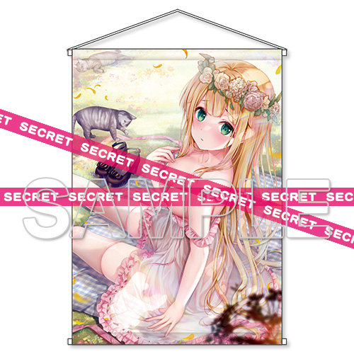 fig_0002460 TwinBox描き下ろし 稲垣みなみの花とニャン×2 X-RATEDタペストリー