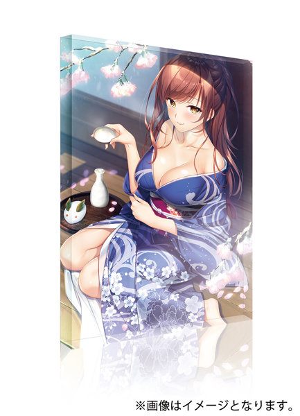 fig_0003400 ゆびさきコネクション 伊織とお酒と雪桜 B6アクリルオーナメント