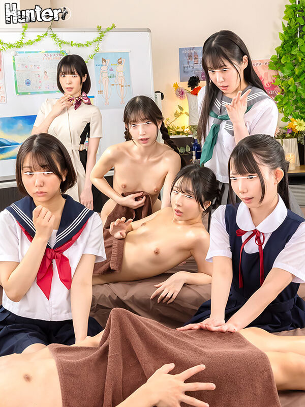 「えっ!?ココで勃起?」エステサロンの職業体験に行ったらうぶっ娘ばかりで男はボク1人!エステ体験はまさかのタオル1枚で女の子の体を触りまくり!女の子もタオル1枚だからズレて、ちっぱいやお尻が見えまくり!更にボクは股間の際どい所を施術されまくりでフル勃起 1枚目