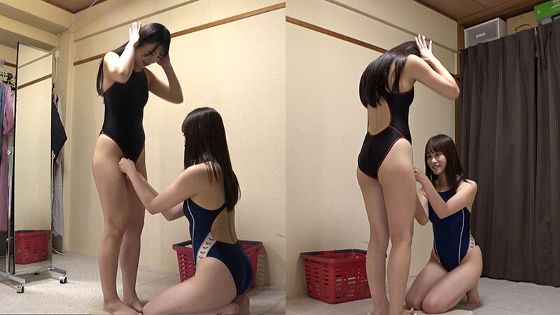 倉木しおり×桐香ゆうり 姉御の個撮 神レズ競泳水着 女が自らカメラを持ち可愛い女子の水着姿をじっとり撮影!親父の個撮ゆずりのハミ毛、ジョリワキ等のフェチ接写はもちろん女に撮られる恥ずかしい放尿やローション密着やレズSEXを完全着衣で楽しむレズハメ撮りAV 1枚目