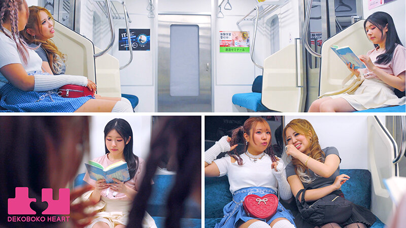 Wカニばさみおまんまんホールドレズ電車 図書館で働く黒髪美少女が同じ車両で偶然出会ったギャルカップルの太ももにはさまれ身動きがとれない状況で挟み撃ちレズ開発された 皆月ひかる 和久井美兎 江戸川もなか 6枚目