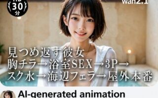 d_687848 【30分HD】見つめ返す彼女──胸チラ→浴室SEX→3P→スク水→海辺フェラ→屋外本番